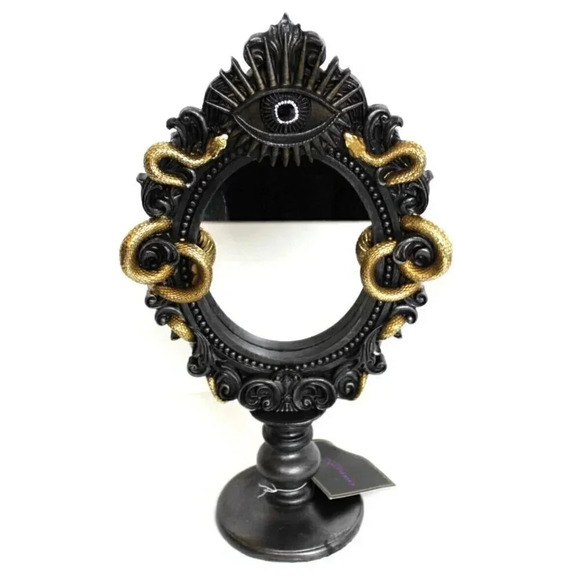CHRISTIAN SIRIANO Other - NEW Halloween Gothic CHRISTIAN SIRIANO NEW YORK Framed Mirror W/ Gold Snakes